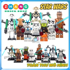 Xếp hình Star Wars gồm General Grevious - Pong Krell - Hera - Jedi - Stormtrooper Lego Minifigures Lele C032 039