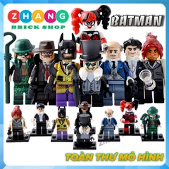 Mô hình nhân vật batman Bruce Alfred Pennyworth Barbara James Gordon Harley Quinn Riddler Penguin POGO PG8045 Zhang Brick