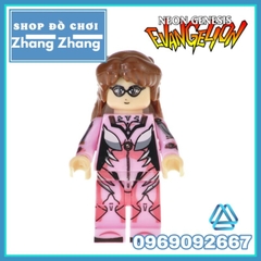 Đồ chơi xếp hình gồm Gendo - Shinji Ikari - Asuka Soryu - Rei Ayanami - Mari Makinami Mô hình Minifigures POGO PG8172