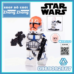 Xếp hình Star Wars Wrecker  Crosshair Hunter Tech Rex Commander Cody Jesse Ahsoka's Troopers Lego Minifigures WM6095