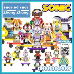 Xếp hình Sonic tặng ván trượt Ray Rabbit The Cat Charmy Bee Tikal Dr. Eggman Blaze Storm Lego Minifigures Kopf KF6124