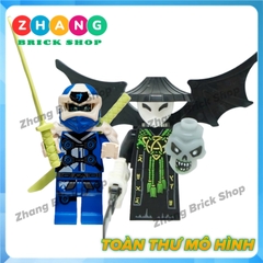 Đồ chơi xếp hình Ninjago Skull Jay Lloyd Fangtom Nya Kai Oni Mr E Kruncha Nuckal Skulkin Frakjaw 11414