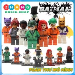 Xếp hình Batman Barbara và Poison Ivy Joker Catwoman - Aaron Cash - Penguin - Riddler Lego Minifigures Pogo PG8041