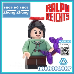 Xếp hình Wreck-it-Ralph gồm Tamora Jean Calhoun - Fix-it-Felix - Vanellope von Schweetz Lego Minifigures MG9007