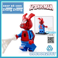 Xếp hình Lego Lợn Spider man Iron man Hulk Ant-man deadpool Captain America Marvel Lego Minifigures Koruit KT1023