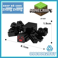 Đồ chơi xếp hình Minecraft trong Mine Blocks gồm Ghast - Polar Bear - Spider mô hình Minifigures Lele B033 040