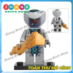 Xếp hình Ninjago Tộc rắn Chop rai Skales Acidicus Pythor Skalidor Bytar Rattla Fangdam Lego Minifigures Lele A025 032