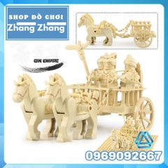 Xếp hình chiến xa xe ngựa đại quân đất nung Tần Thủy Hoàng của đế chế Đại Tần Lego Minifigures Koruit XP602