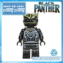 Xếp hình chiến binh báo đen Black Panther trong phim Avengers Endgame Lego Minifigures hãng Lele D014