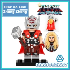 Đồ chơi xếp hình Thần sấm Ravager Thor Valkyrie Korg Star Lord God Butcher Jane Foster Minifigures Xinh X0339