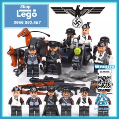 Xếp hình Hitler và đạo quân đội phát xít Đức trong thế chiến 2 WW2 Lego Minifigures Dilong D71009