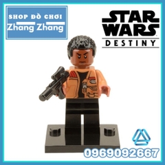 Xếp hình Star Wars Rey - Poe Dameron - Tasu Leech - Chewbacca - Han Solo - Finn Lego Minifigures Xinh X0104