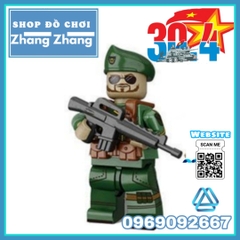 Xếp hình Bộ đội Việt Nam Việt Cộng chống Mỹ cứu nước 1975 đi kèm rất nhiều phụ kiện vũ khí Lego Minifigures DIY D71010