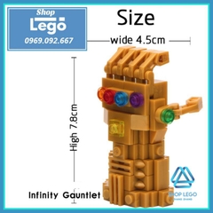 Xếp hình Infiniti Gauntlet Găng tay vô cực của Thanos trong Avemgers Endgame Lego Minifigures Lele D067