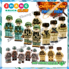 Mô hình nhân vật chiến tranh triều tiên Chí nguyện quân Trung Hàn Mỹ JC013 016 JA015 018