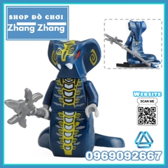 Xếp hình Ninjago Tộc rắn Chop rai Skales Acidicus Pythor Skalidor Bytar Rattla Fangdam Lego Minifigures Lele A025 032