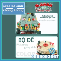 Đồ chơi xếp hình mô hình Cây thông giáng sinh phát nhạc Noel Merry Christmas Minifigures Kaki JK1302