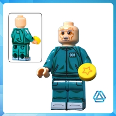 Xếp hình mô hình Trò chơi con mực Squid game gồm Oh Il Nam - Gi Hoon - Sae Byuk Lego Minifigures WM6131