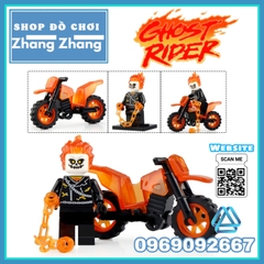 Xếp hình Ghost Rider Red Hood Danny Ketch The Caretaker Robbie Reyes Alejandra Jones Lego Minifigures Kopf KF6120