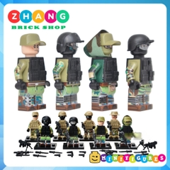 Xếp hình biệt đội đặc nhiệm Spetnazt phản ứng nhanh Swat Nga Lego Minifigures Decool 304 307
