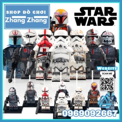Đồ chơi xếp hình Star Wars gồm Stormtrooper - Sabine Wren - Wrecker Crosshair Vizla Minifigures Xinh X0307