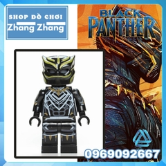 Xếp hình chiến binh báo đen Black Panther trong phim Avengers Endgame Lego Minifigures hãng Lele D014