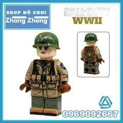 Đồ chơi xếp hình Hồng quân Liên Xô và lính Mỹ thế chiến 2 WWII Call of Duty Minifigures JC013 016 JA015 018