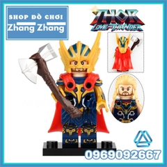 Đồ chơi xếp hình Thần sấm Ravager Thor Valkyrie Korg Star Lord God Butcher Jane Foster Minifigures Xinh X0339