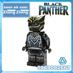 Xếp hình chiến binh báo đen Black Panther trong phim Avengers Endgame Lego Minifigures hãng Lele D014