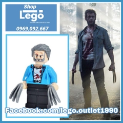 Xếp hình Người Sói Logan Wolverine siêu anh hùng X-men Dị nhân 2017 siêu cổ Lego Minifigures Kopf KF261 KF8005