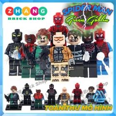 Xếp hình Agent X, Green Goblin, Spider-Armor, Miles Morales siêu anh hùng Lego Minifigures POGO PG8096