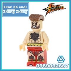 Xếp hình Street Fighter Ryu - Ken - Guile - Zangief - Honda- Dhalsim - Blanka - Vega Lego Minifigures Kopf KF8008