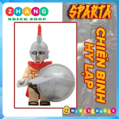 Xếp hình Spartacus Gladiator Chiến binh bộ binh kiếm bạc Lego Minifigures Xinh X0164 xh649
