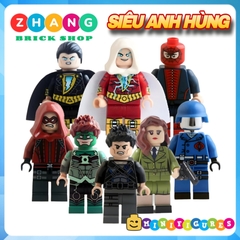 Đồ chơi Xếp hình Black Adam Peggy Carter Green Lantern Shazam Spider Man Arsenal Cobra Commander Minifigures KL9005