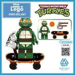 Xếp hình Ninja rùa teenage mutant ninja turtles gồm Leonardo - Raphael - Donatello Lego Minifigures Kopf KF6125
