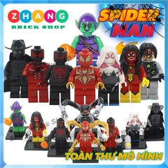 Xếp hình Scarlet Spider Woman SpiderMan Iron Spider Doc Ock Green Goblin Noir Home Coming Lego Minifigures Xinh X0107
