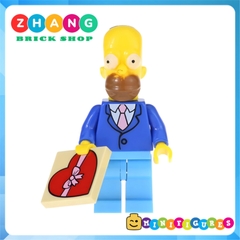 Đồ chơi xếp hình Gia đình Simsons Bartman - Marge Homer Nelson - Flanders Bart Milhouse Kopf KF6039