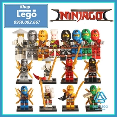 Xếp hình Ninjago WO - Zane - Golden Ninja - Pythor - Cole - Jay - Lloyd - Kai Lego Minifigures JR747