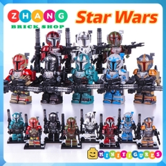 Xếp hình Star Wars Binh đoàn lính Heavy Infantry Mandalorian trong chiến tranh giữa các vì sao Lego Minifigures WM6094