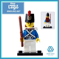 Xếp hình lục quân quân đội Cuộc chiến Hoa Kỳ - Anh Quốc 1812 Lego Minifigures POGO PG8035