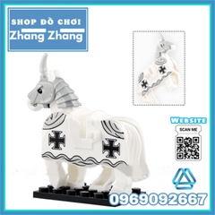 Đồ chơi xếp hình Ngựa chiến kỵ sĩ trung cổ Minifigures Xinh X0317