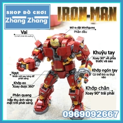 [1363 hình] Xếp hình Iron man chế tạo Hulkbuster MK44 Age of Ultron Lego Minifigures Decool 7134