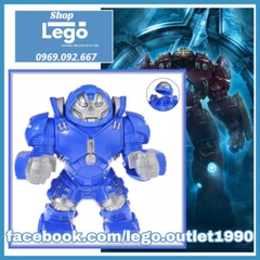 Xếp hình Iron Man Hulkbuster Xanh Trắng Lego Minifigures POGO PG8242 PG2069