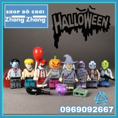 Xếp hình Halloween các nhân vật phim kinh dị Scared Lego Minifigures POGO PG8174