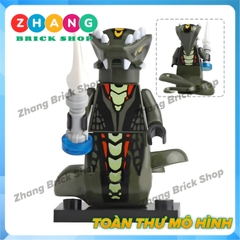 Xếp hình Ninjago Tộc rắn Chop rai Skales Acidicus Pythor Skalidor Bytar Rattla Fangdam Lego Minifigures Lele A025 032