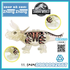 [12cm] Xếp hình khủng long Velociraptor T-Rex Pterosaur Tyrannosaurs
Triceratops Dilophosaurus Lego Minifigures YG77034