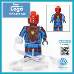 Xếp hình Colossus Wolverine Deadpool Spider-Man Cable Murder Machine Harley Quinn Lego Minifigures POGO PG8180