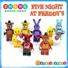 Xếp hình Chica - Bonnie - Foxy Spintraft - Freddy trong Five Night at Freddy Lego Minifigures WM6074
