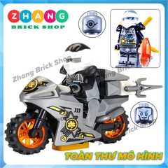 Xếp hình Ninjago nhân vật Zane - Kai - Jay - Cole Nya - Lloyd tặng kèm xe moto Lego Minifigures LeLe 31050