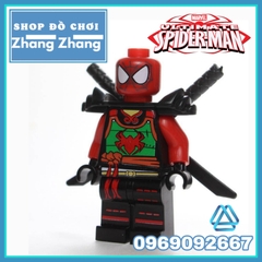 Xếp hình Samurai Spider-Man Marvel siêu anh hùng Lego Minifigures WM370